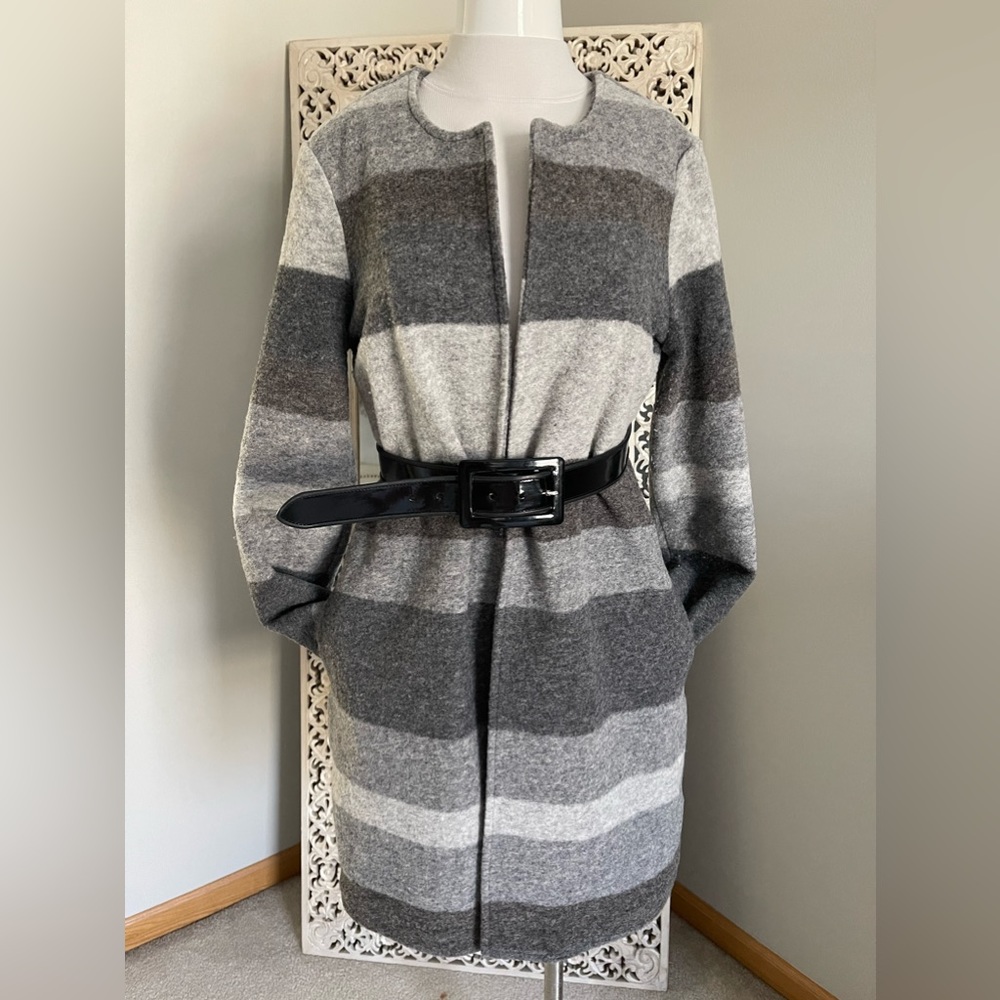 MAX STUDIO Gray Wool Cardigan Size M